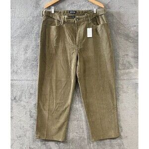 LANDS END Rich Camel Comfort Waist Corduroy Pants Traditional Fit Mens 38 X 25